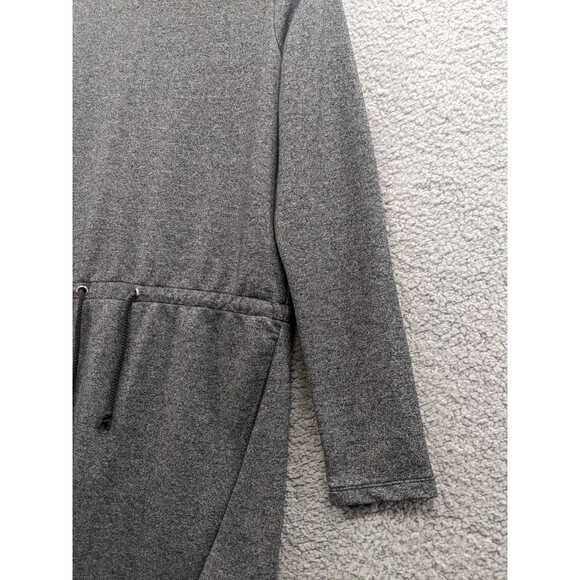 Nicole Miller Gray Sweater Dress with Black Lace Accents Women's Medium - Picture 4 of 9